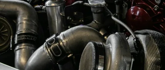 tuned engine bay, close