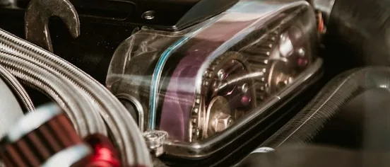 engine bay, close