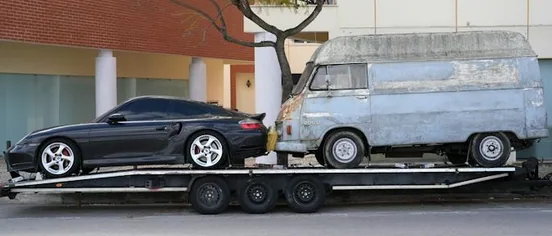a car transporter trailer