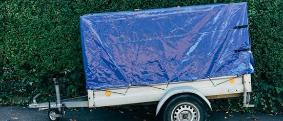 a trailer hitched up