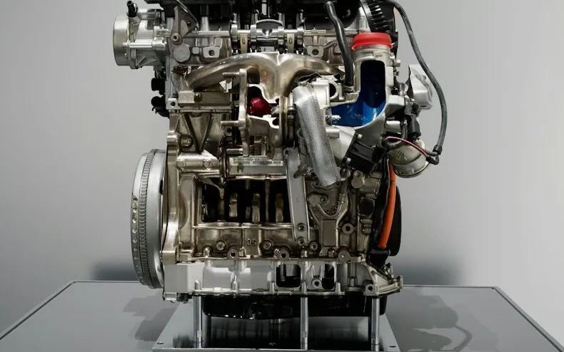 an engine on a stand — article card
