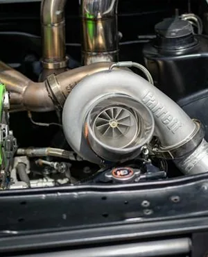 stage 2 remap — turbo and pipework, close